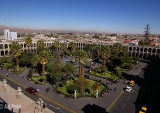Náměstí Plaza de Armas ve mìstě Arequipa