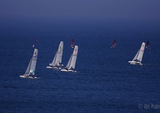 Santander, Zátoka El Sardinero trénink na 2014 ISAF Sailing World Championships