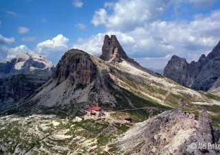 Toblinger Knoten 2617 m s chatou Drei Zinnen-Hütte