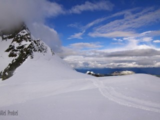 Pod vrcholem Mönch, Bernské alpy