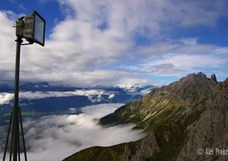 Innsbruck, Nordkette, pohled ze stanice Seegrube