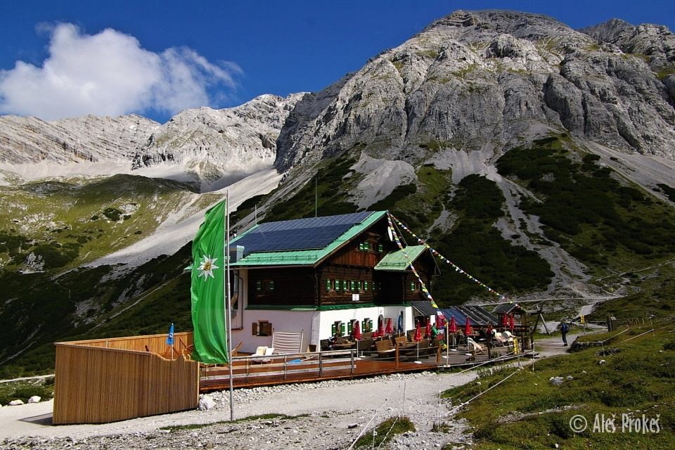 Chata Pfeishütte, Nordkette, Tyrolsko