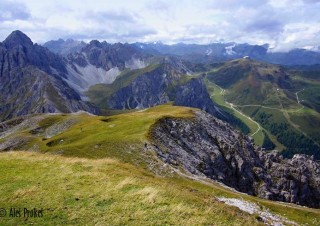 Marchreisenspitze (2620 m), pohled z vrcholu Nockspitz/Saile (2404)
