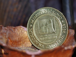 Mince vyrobená v mincovně v Liptovském Jánu