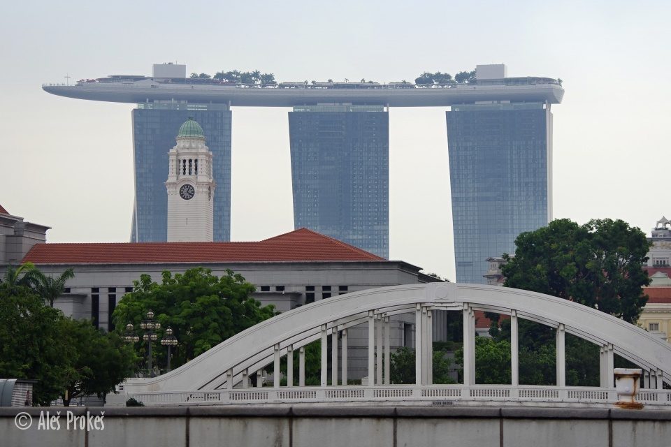 Singapur pohled na Marina Bay Sands