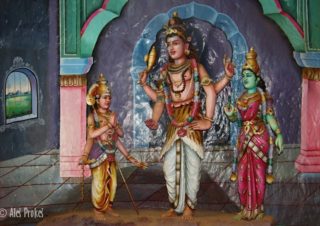 Plastika znázorňující hinduistickou filozofii v Batu Caves