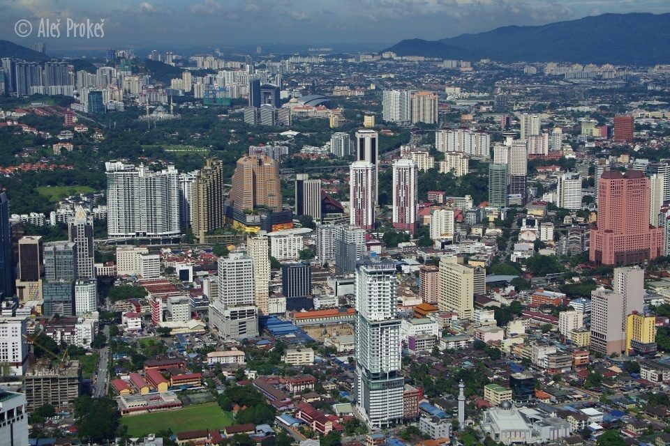 Pohled z Petronas Twin Tower, Kuala Lumpur