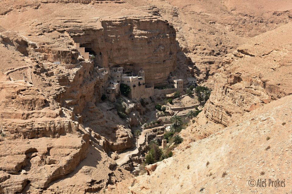 Wadi Kelt s klášterem sv. Jiří