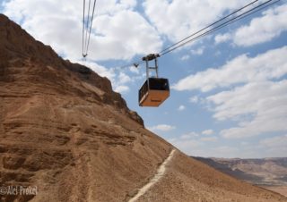 Lanovka k pevnosti Masada