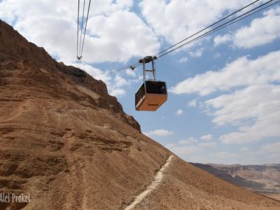Lanovka k pevnosti Masada