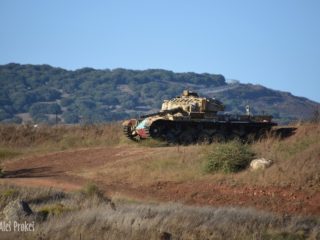 Tank ze Šestidenní války. Golanské výšiny