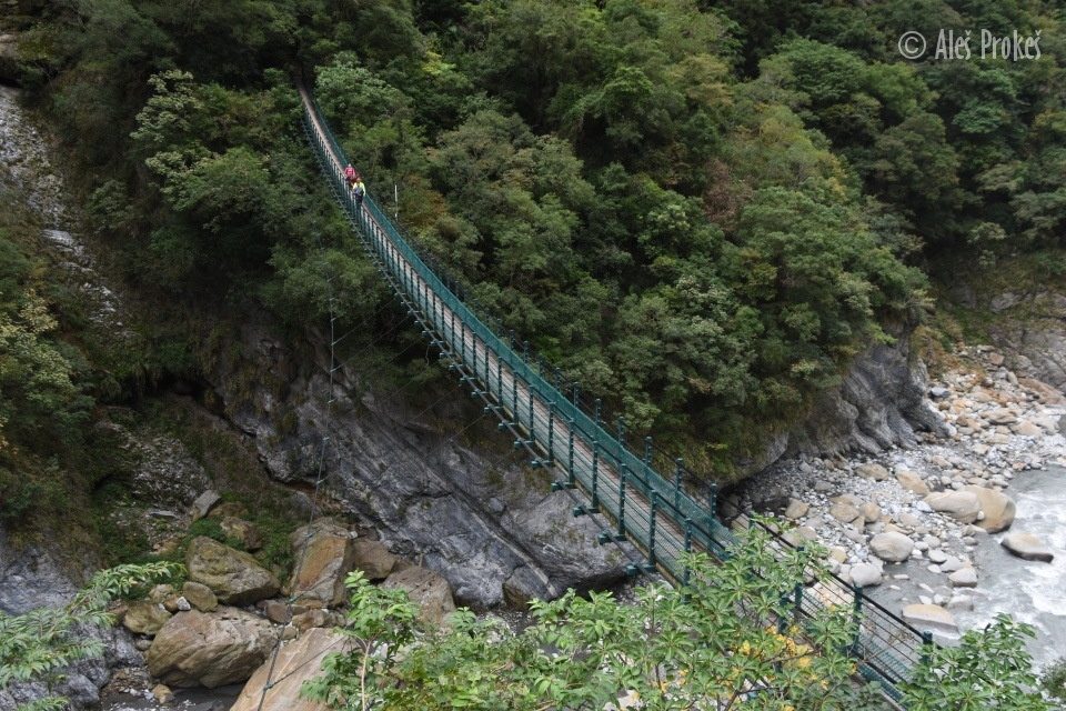Národní park Taroko, visutý most