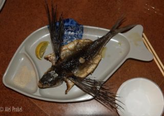 Létající ryba, restaurace na nocním trhu ve meste Hualien