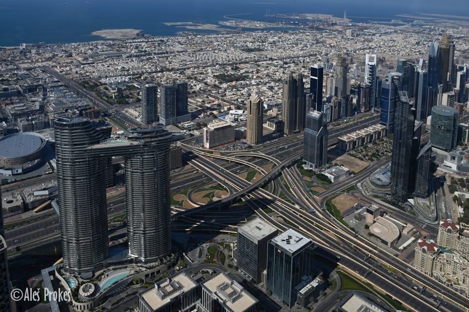 Dubaj, pohled z Burj Khalify