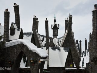 Maketa Bradavic Universal Studios Hollywood (z filmu Harry Potter)