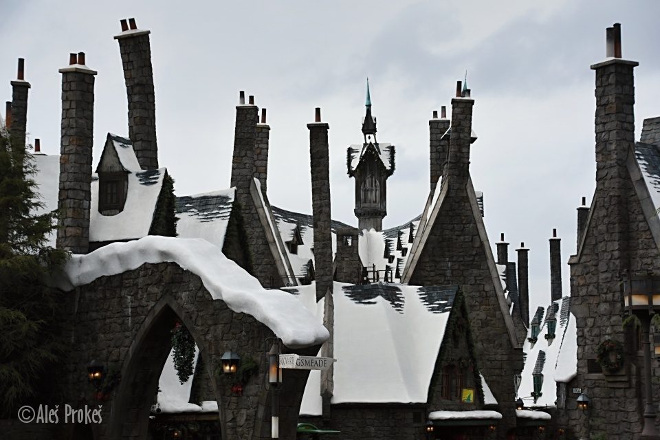 Maketa Bradavic Universal Studios Hollywood (z filmu Harry Potter)